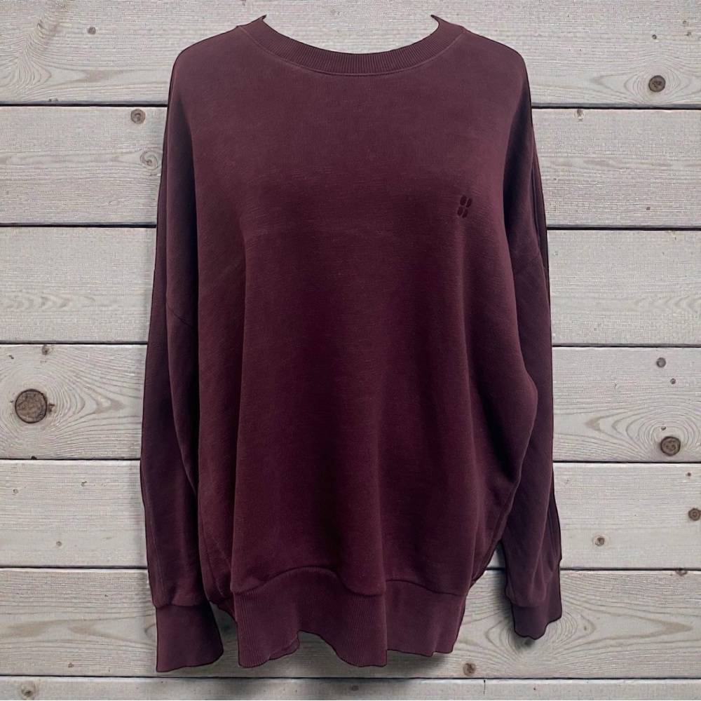 ** LIKE NEW*** Sweaty Betty Women's Burgundy Crewneck Sweater